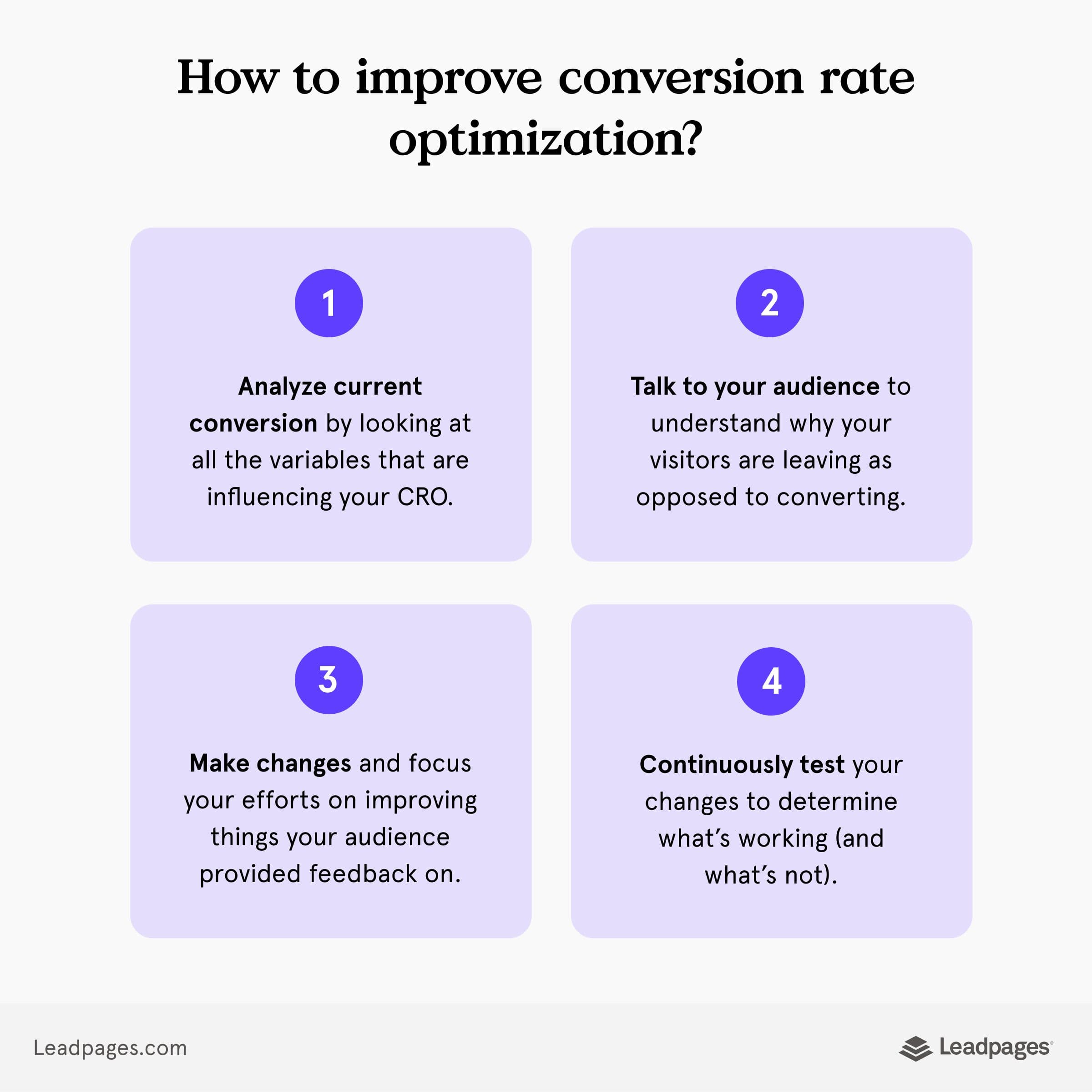 4 steps to improve conversion rate optimization