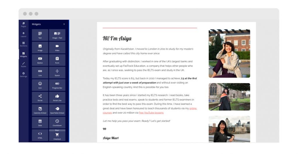 How Asiya Miart uses Leadpages