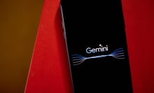 The Gemini logo on a smartphone