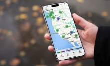 Weather Hi-Def Radar app on phone