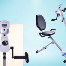 stamina upper body fitness bike with cut out showing details