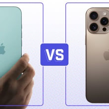 iPhone 16 vs. iPhone 16 Pro visual for face-off template