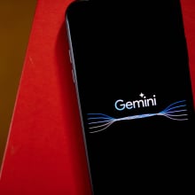 The Gemini logo on a smartphone