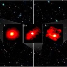 Webb gathering images of three ultra-massive early galaxies