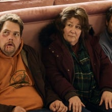 Guillaume Cyr, Margo Martindale, and Chris Diamantopoulos in "The Sticky."