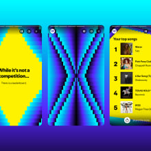 Spotify Wrapped graphics of your top songs of 2024. 