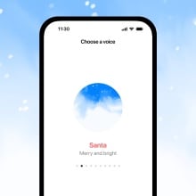 Santa Voice mode in chatgpt on a smartphone