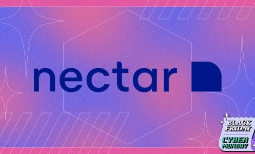 Nectar logo on Mashable Black Friday template