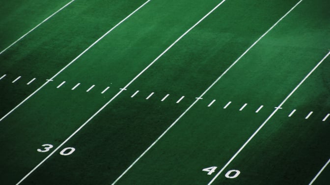 An NFL football field.