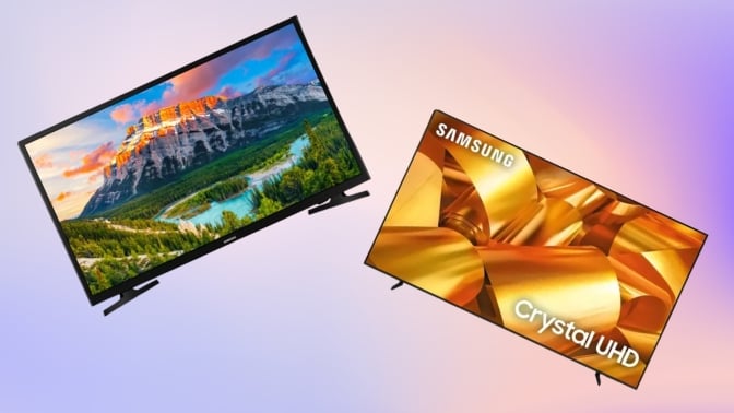 Samsung TVs on Mashable gradient background