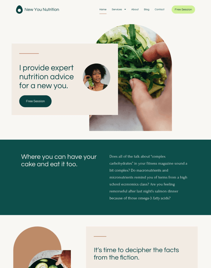 Nutrition Website Template@2x