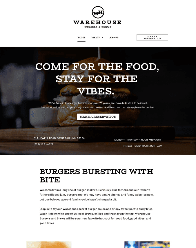 Restaurant Website Template@2x