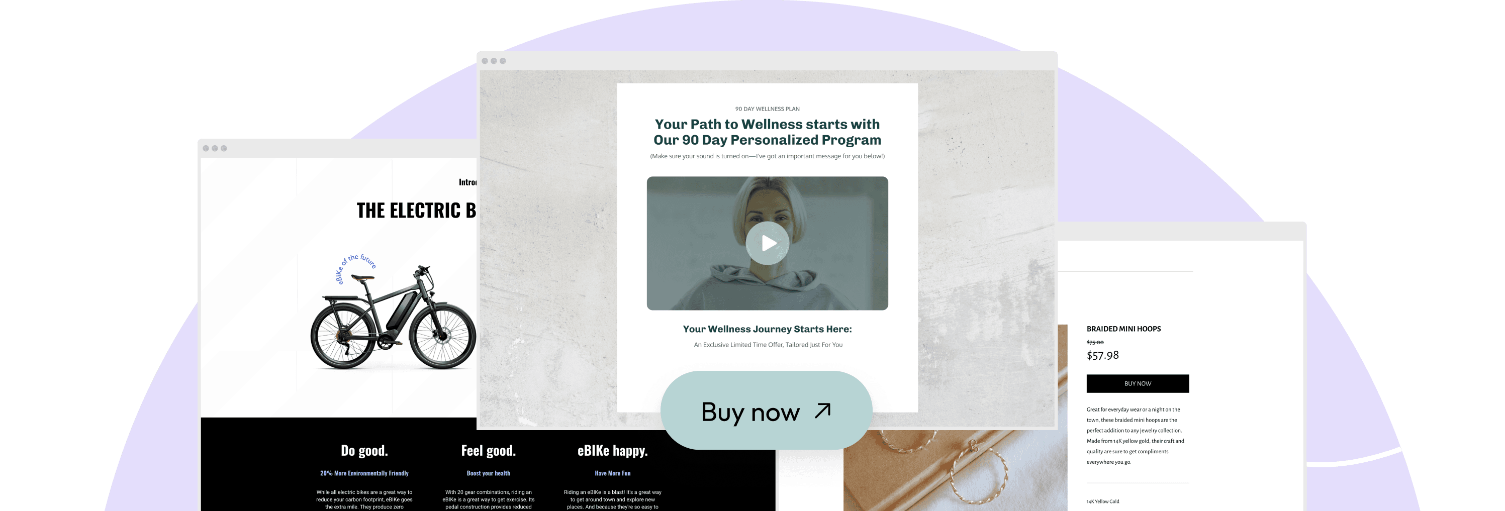 3 landing page sales templates