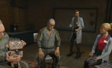 Characters in Batman: Arkham Shadow gather for a group therapy session. 