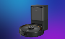 Ultenic T10 Elite robot vacuum on a purple gradient background