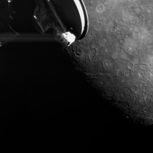 The BepiColombo mission snapped this image of Mercury during a flyby in June 2023.